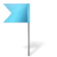 Map Marker Flag 4 Left Azure Icon 64x64 png