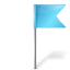 Map Marker Flag 4 Right Azure Icon 64x64 png