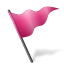 Map Marker Flag 5 Pink Icon 64x64 png