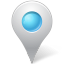 Map Marker Inside Azure Icon 64x64 png