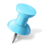 Map Marker Pushpin 1 Right Azure Icon 64x64 png
