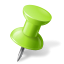 Map Marker Pushpin 1 Right Chartreuse Icon 64x64 png