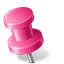 Map Marker Pushpin 2 Left Pink Icon 64x64 png