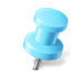 Map Marker Pushpin 2 Right Azure Icon 64x64 png