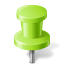 Map Marker Pushpin 2 Chartreuse Icon 64x64 png