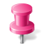 Map Marker Pushpin 2 Pink Icon 64x64 png