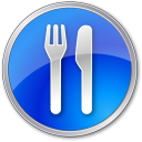 Restaurant Blue Icon 128x128 png