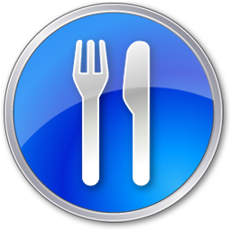 Restaurant Blue Icon 256x256 png
