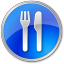 Restaurant Blue Icon 64x64 png