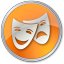 Theater Yellow Icon 64x64 png