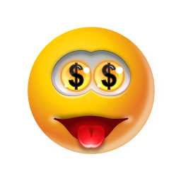 Emoticon Money Icon 256x256 png