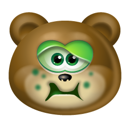 Teddy Bear Sick Icon 256x256 png