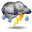 Thunderstorm Night Icon 32x32 png