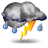 Thunderstorm Night Icon 48x48 png