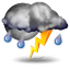 Thunderstorm Night Icon 64x64 png