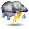 Thunderstorm Night Icon 96x96 png