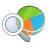 Pie Chart Search Icon 48x48 png