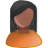 User Female Black Obla Icon