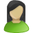 User Female Olive Green Icon 48x48 png