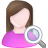 User Female Search Icon 48x48 png