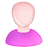 User Female White Bald Icon