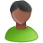 User Male Black Green Black Icon 48x48 png
