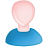 User Male White Blue Bald Icon