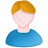 User Male White Blue Ginger Icon