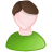 User Male White Green Icon