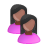 Users Female Black Icon